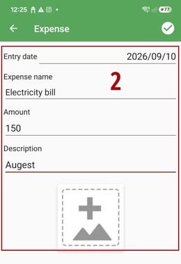 enter expense information