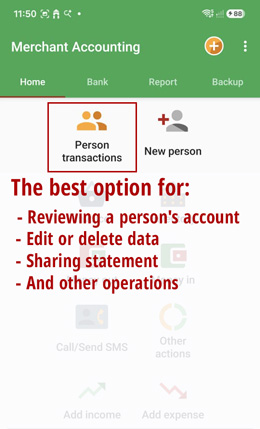 person reports