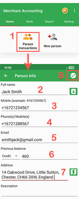 person transactions